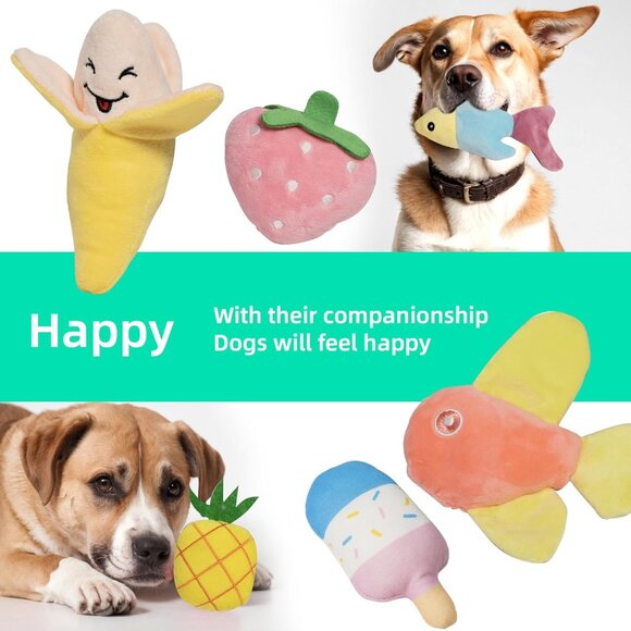 19 Pack Puppy Squeaky Dog Toys Set Plush Puppies,Cute Chew Pets Dog Toy with Squ - Picture 5 of 6